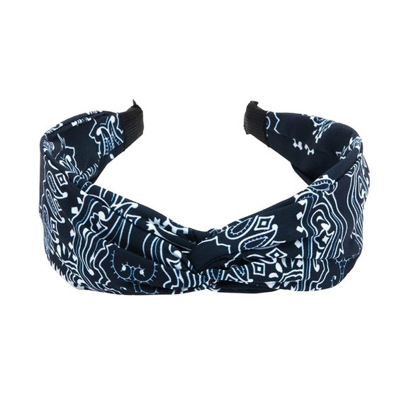 DIFF EYEWEAR Blue Bandana Print Headband NEW - Picture 2 of 3